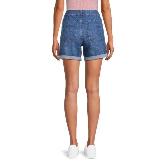Women’s Denim Rolled Cuff Comfy Shorts 2-Pack Size XL - Picture 11 of 16